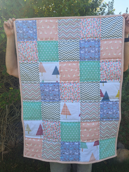 שמיכת טלאים לתינוק- ברווזים