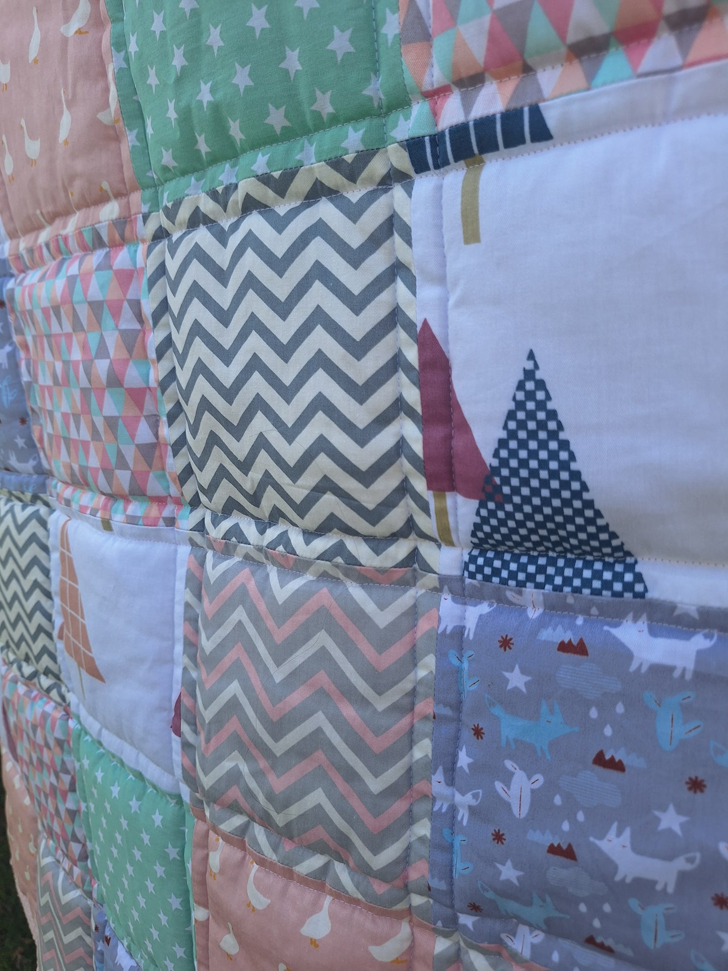 שמיכת טלאים לתינוק- ברווזים