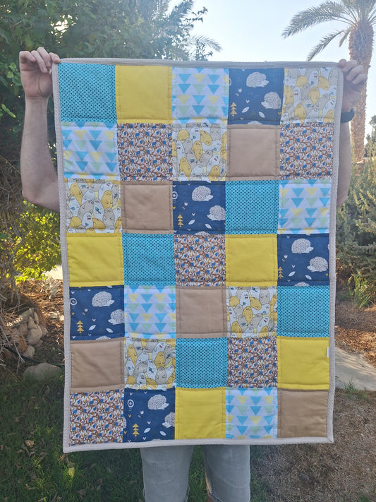 שמיכת טלאים לתינוק- קיפודים